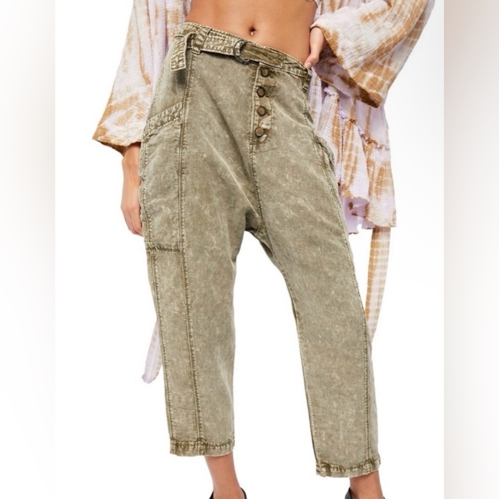 Free People Desert Daze Harem Pants Moss green